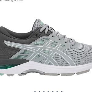 Asics Grey and Teal Women's Sneakers